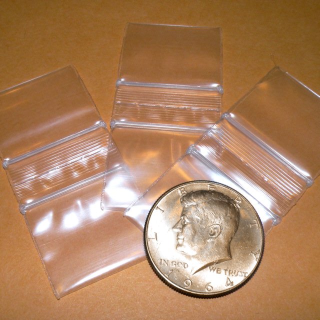 300 Clear Baggies 1.25 x 1" Mini Ziplock Bags 12510
