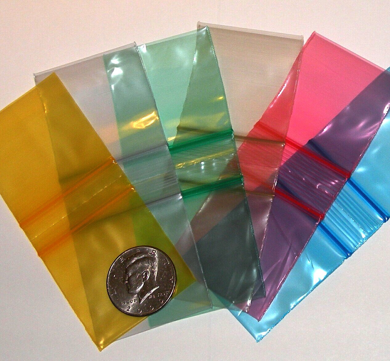 1000 Rainbow Mix 2 x 2" Baggies Small Ziplock Bags 2020