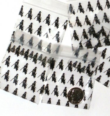 100 Samurai Warriors Baggies 2 x 2"  Mini Ziplock Bags 2020