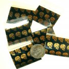 100 Skulls Apple Baggies 1.25 x 1 inch minizip bags 12510