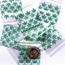 1000 Green Leaves Baggies 1.25 x 1.25" Mini Ziplock Bags 125125