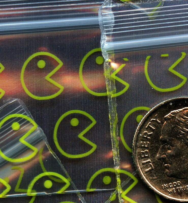 100 Apple baggies 1 x 1" Mini Zip Pac Man Bags 1010