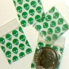200 Green Aliens Baggies 3434 zip lock 0.75 x 0.75" Apple Brand