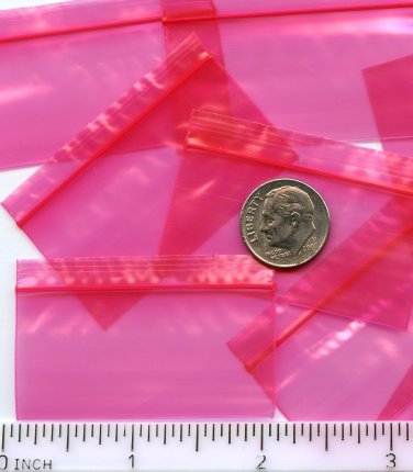 100 Red Apple Baggies 2 x 1 inch Small Zip Bags 2010