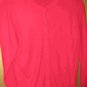 Ladies Hot Pink Red Button Front Cardigan Sweater