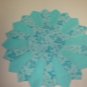 TURQUOISE BUTTERFLIES FANCY DRESDEN PLATE QUILT BLOCKS