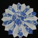 BEAUTIFUL BLUE AND WHITE FANCY DRESDEN PLATE QUILT BLOCKS
