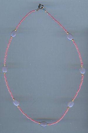Pink Seed Bead Necklace