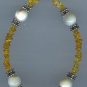 Mother of Pearl and Amber Bracelet