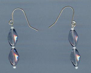 Light Blue Beaded Earrings