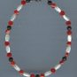 Red Coral, Mother of Pearl and Black Onyx Bracelet