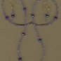 Purple Beaded Necklace and Earring Set