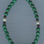 Malachite, Black Onyx and Fresh Water Pearl Bracelet