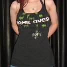 Diy shirt Shirts game over retro gamer diy shirt rock halter top OOAK One of a kind Made to fit you