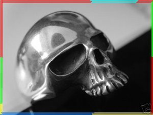 KEITH RICHARDS SKULL ROLLING STONES 925 STERLING SILVER RING ALL SIZE