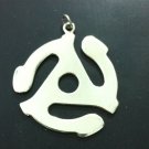 45 RPM Record Adapter CENTER SILVER 925 DJ Pendant