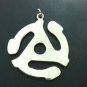 45 RPM Record Adapter CENTER SILVER 925 DJ Pendant