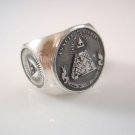 NEW MASONIC ANNUIT COEPTIS ILLUMINATI PYRAMID & ALL-SEEING EYE SILVER 925 RING