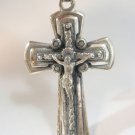BIG Vintage 925 Sterling Silver Pendant Cross Crucifix Russian Orthodox Cross