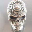 Reaper MACHANIC GEARS BIOMECHANICAL skull H.R GIGER ring solid sterling silver