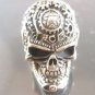 Reaper MACHANIC GEARS BIOMECHANICAL skull H.R GIGER ring solid sterling silver