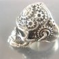 Reaper MACHANIC GEARS BIOMECHANICAL skull H.R GIGER ring solid sterling silver
