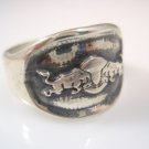 Red Bull Energy Drink logo Ring solid Sterling Silver 925