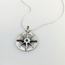 compass Turquoise pendant Solid Silver Sterling 925 by EZI ZINO