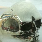 Cracks Skull Ring Custom Biker Solid Sterling Silver 925