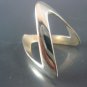 Israel Delini Designers Hand Made Art Modern Zigzag Solid Silver Sterling Ring
