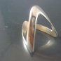 Israel Delini Designers Hand Made Art Modern Zigzag Solid Silver Sterling Ring