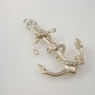 Solid Sterling Silver 925 Anchor Nautical Pendant Charm Necklace Yacht Boat Chai
