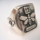 Breaking Bad Yellow Methamphetamine bee logo ring sterling silver 925