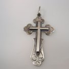 Vintage Russian Cross Sterling Silver 925 Pendant