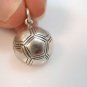 Solid Sterling Silver 925 Football Soccer Pendant