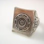 Ezi Zino Crop Circle pewsey white horse 2007 mayan code Sterling Silver 925 Ring