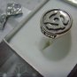 RING 45 RPM Record Adapter CENTER silver DJ EP pendant