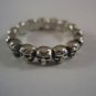 BIKERS OUTLAW Sterling Silver 925 Multi Skull Skull Band 1%ER FOR Woman Ring