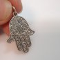 Hamsa 925 Sterling Silver Filigree Fatima Hand Pendant Necklace Chain Protection