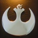 Star Wars Insignia on wood Rebel jewel pendant soild sterling silver 925