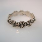 Dainty sterling silver 925 Daisy Flower Stacking Wedding ring