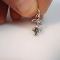 Tiny Rabbit Bunny charm pendant Solid Sterling Silver 925