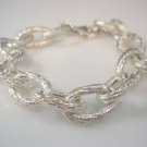 chunky silver textured,Silver Chain women Bracelet sterling silver by Ezi Zino