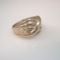 Vintage Puffy Scalloped Stripe Sterling Silver 925 ring