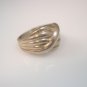 Vintage Puffy Scalloped Stripe Sterling Silver 925 ring