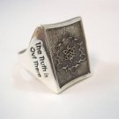 EZI Zino Jewelry Designer  Crop Circle Star of David Sterling Silver 925 ring