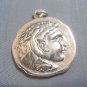 Alexander Great Greek Coin Normal Size Pendant Sterling Silver 925