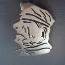 Vintage Israeli Delini Logo Down Happy Sad Double Pendant Sterling Silver 925