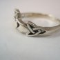Ladies Irish Claddagh Love & Friendship Ring Solid Sterling Silver Ring 925