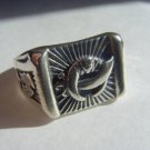 STRIKING MASONIC VINTAGE MEN'S RING MADE BY KINSLEY SONSINC SILVER 925 STERLING